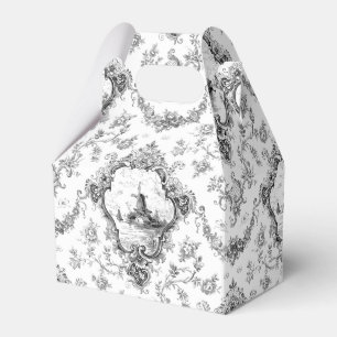 Ballotins Toile florale gravée avec moulin à vent et bateaux