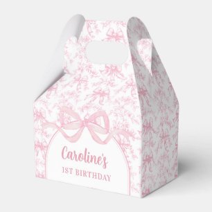 Ballotins Toile rose Bow Ballotin d'anniversaire