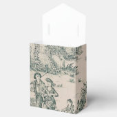 Ballotins Toile Verte Française Canevas Party Favoriser Box (Ouvert)