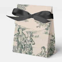 Toile Verte Française Canevas Party Favoriser Box