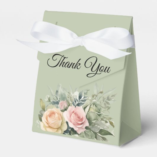 Ballotins Tons de Merci vert Sage Mariage (Verso)