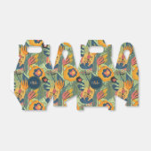 Ballotins Tons de terre riche fleurs exotiques motif, monogr (Déplié)