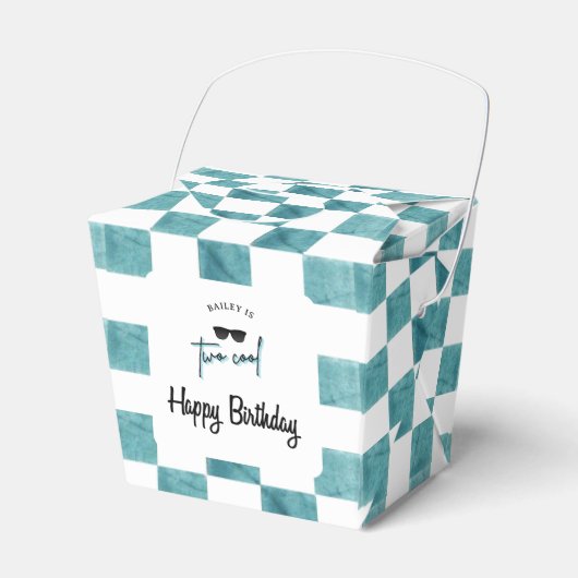 Ballotins Too Cool 2nd Birthday Favor Box (Verso)