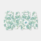 Ballotins Tortue de mer feuilles tropicales aquarelle  (Déplié)