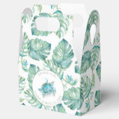 Ballotins Tortue de mer feuilles tropicales aquarelle  (Ouvert)