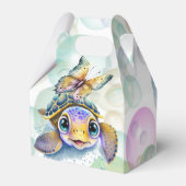 Ballotins Tortue de mer mignonne et Baby shower papillon per (Arrière)