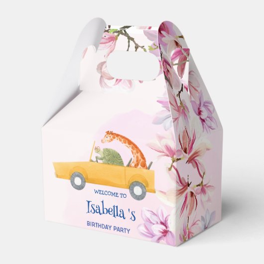 Ballotins Tortue mignonne Giraffe Fleur tropicale Fête d'ann (Verso)