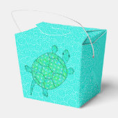 Ballotins Tortue tourbée arabesque - nuances de vert (Arrière)