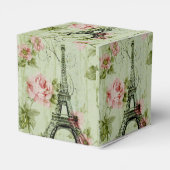 Ballotins tour eiffel chic à la menthe rose à fleurs paris (Arrière)