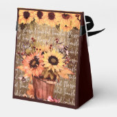 Ballotins Tournesol Bénédiction Gratitude Thanksgiving Favor (Arrière)