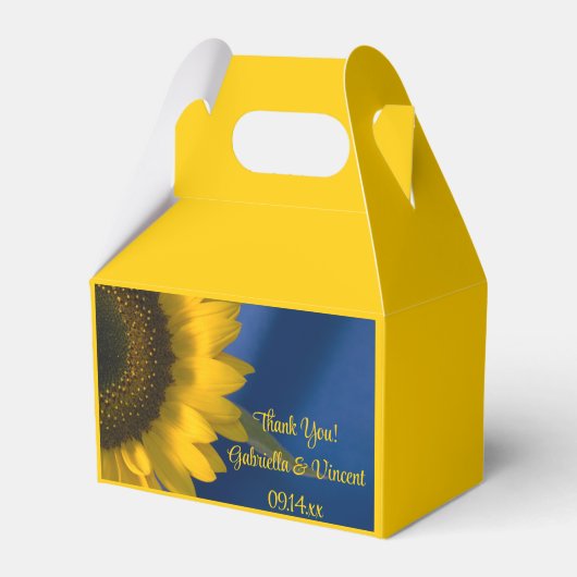 Ballotins Tournesol jaune sur Mariage bleu (Verso)