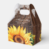 Ballotins Tournesol rustique Mariage Floral Merci (Arrière)