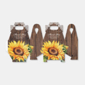 Ballotins Tournesol rustique Mariage Floral Merci (Déplié)