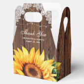 Ballotins Tournesol rustique Mariage Floral Merci (Ouvert)