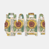 Ballotins Tournesol Vintage Damas Fleur Art (Déplié)