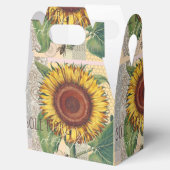 Ballotins Tournesol Vintage Damas Fleur Art (Ouvert)