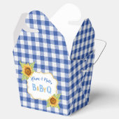 Ballotins Tournesols de campagne à carreaux bleus Gingham Ba (Ouvert)