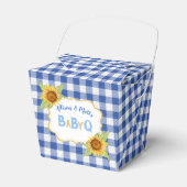 Ballotins Tournesols de campagne à carreaux bleus Gingham Ba (Verso)