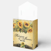 Ballotins Tournesols d'or Mariage Favor Boxes (Ouvert)