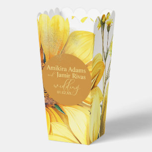 Ballotins Tournesols en terre cuite Fleurs sauvages Mariage