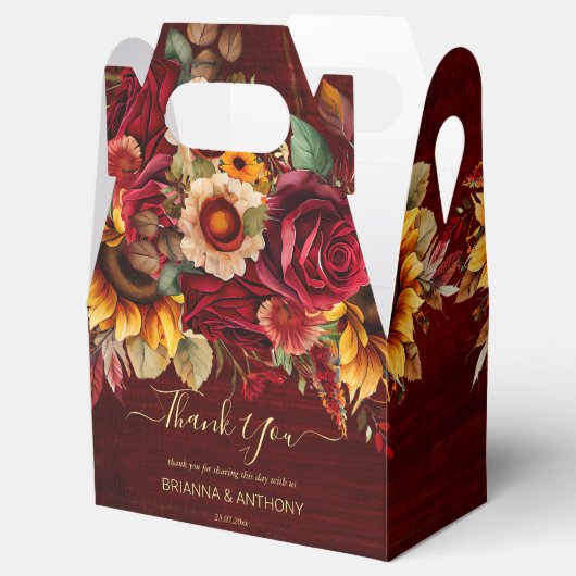 Ballotins tournesols rose mariage de automne bordeaux merci (Ouvert)