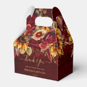 Ballotins tournesols rose mariage de automne bordeaux merci (Verso)