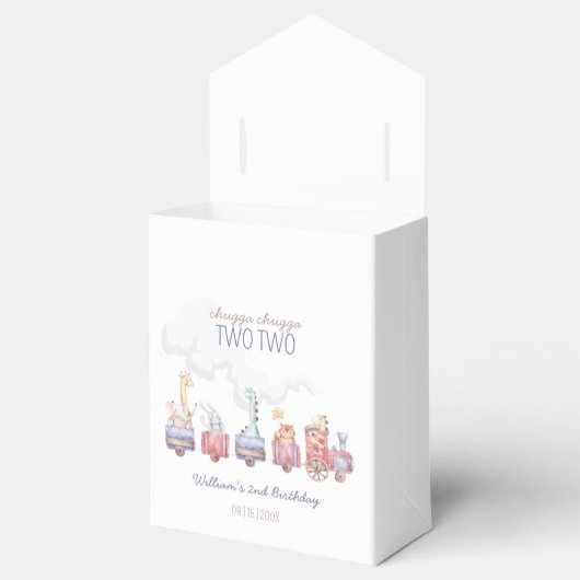 Ballotins Toy Train All Aboard Anniversaire invitation, Zoo (Ouvert)