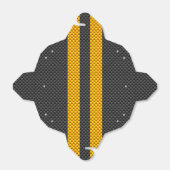 Ballotins Traffic yellow racing stripes carbon style fiber (Déplié)