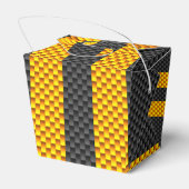 Ballotins Traffic yellow racing stripes carbon style fiber (Arrière)
