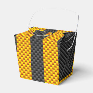 Ballotins Traffic yellow racing stripes carbon style fiber