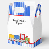 Ballotins Train coloré personnalisé Ballotin d'anniversaire (Ouvert)