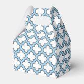 Ballotins Trellis bleu blanc et bébé, treillis, Quatrefoil (Arrière)