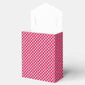 Ballotins Trellis Diamant Blanc - Framboise (Ouvert)