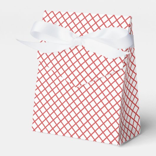 Ballotins Trellis Diamant Corail Rouge - Blanc (Verso)