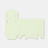 Ballotins Trellis Diamant Vert de Printemps - Blanc (Déplié)