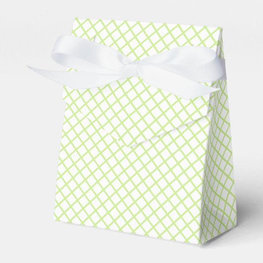 Ballotins Trellis Diamant Vert de Printemps - Blanc (Verso)