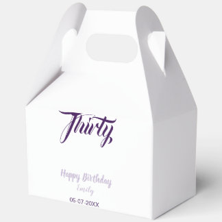 Ballotins Trente ans 30ème violet pastel nom date style