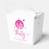 Ballotins Trente Pink Disco Ball 30e fête d'anniversaire (Arrière)