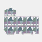 Ballotins Triangle géométrique Motif bleu violet vert (Déplié)