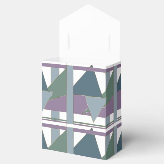 Ballotins Triangle géométrique Motif bleu violet vert (Ouvert)