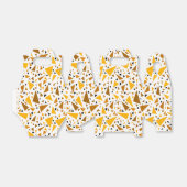 Ballotins Triangles brun jaune sur arrière - plan rétro blan (Déplié)