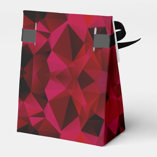 Ballotins Triangles géométriques polygonaux imprimés rouges (Arrière)