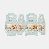 Ballotins Tropical Ocean Beach Seashell Wedding Favor Box (Déplié)