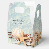 Ballotins Tropical Ocean Beach Seashell Wedding Favor Box (Ouvert)