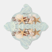 Ballotins Tropical Ocean Beach Seashell Wedding Favor Box (Déplié)