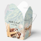Ballotins Tropical Ocean Beach Seashell Wedding Favor Box (Ouvert)