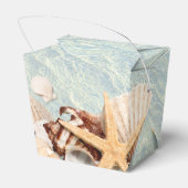 Ballotins Tropical Ocean Beach Seashell Wedding Favor Box (Arrière)
