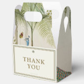 Ballotins Tropical Peacock Palm Ivory Gold Grand Mariage (Ouvrir)