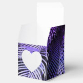 Ballotins Tropical Violet Palm Feuille Ballotin de coeur (Ouvert)