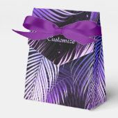 Ballotins Tropical Violet Palm Feuille Tente Ballotin (Verso)